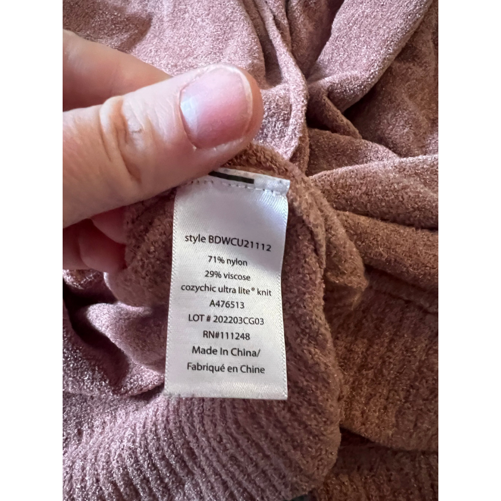 Women's Barefoot Dreams Pink CozyChic Ultra Lite Cardigan XS - Picture 2 of 5
